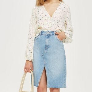 ✴️FLASH SALE✴️ NWT TOPSHOP Denim Midi Skirt